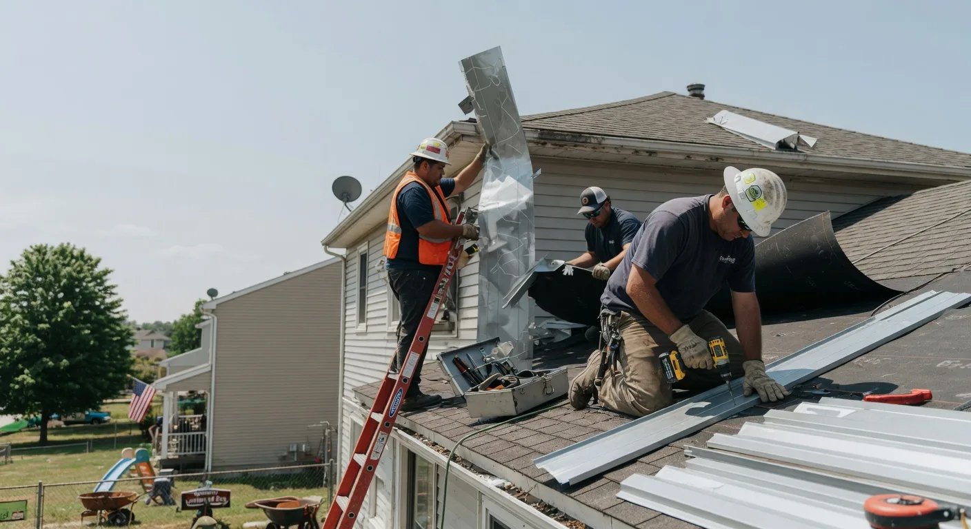 Storm Damage Metal Roof Repair in Friendsville, PA